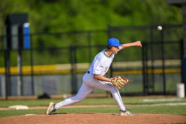 Baseball action shot — Homestead vs. Carroll, Fort Wayne Indiana