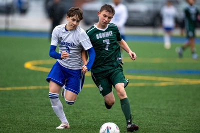 Boys Soccer action shot — Summit vs. Carroll, Fort Wayne Indiana