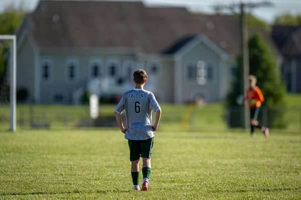 Boys Soccer action shot — Summit vs. Maple Creek, Fort Wayne Indiana