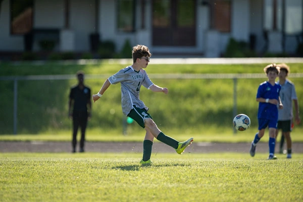 Boys Soccer action shot — Summit vs. Maple Creek, Fort Wayne Indiana
