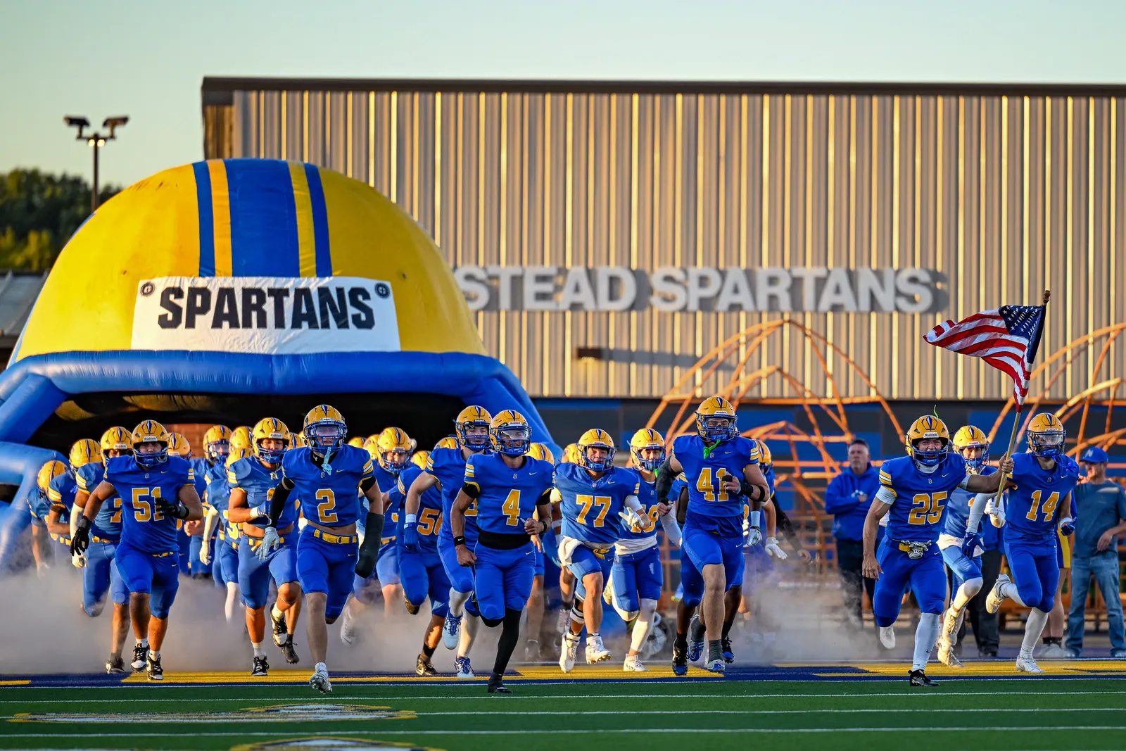 Football action shot — Homestead vs. Carroll, Fort Wayne Indiana