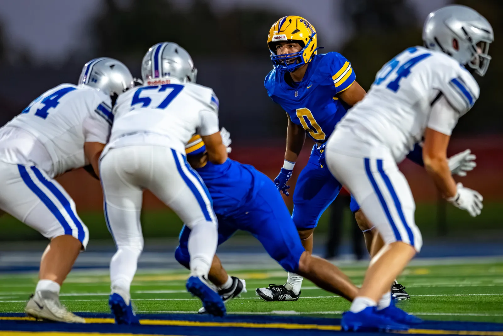 Football action shot — Homestead vs. Carroll, Fort Wayne Indiana