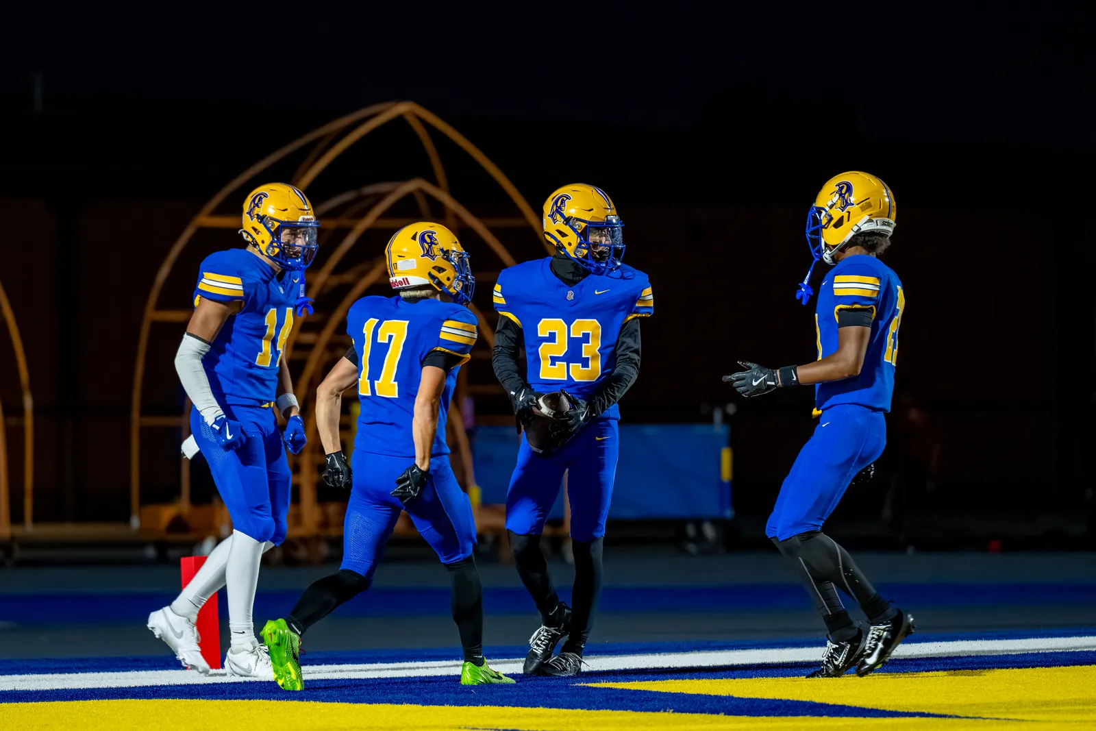 Football action shot — Homestead vs. Carroll, Fort Wayne Indiana