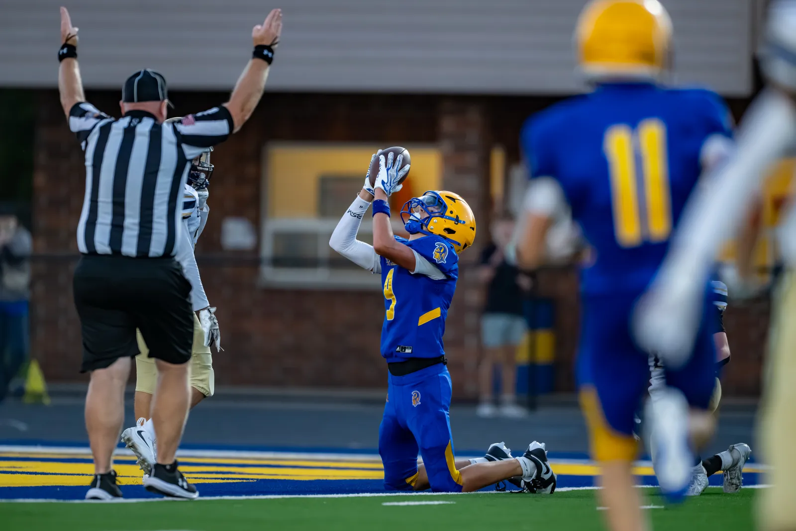 Football action shot — Homestead vs. Bishop Dwenger, Fort Wayne Indiana