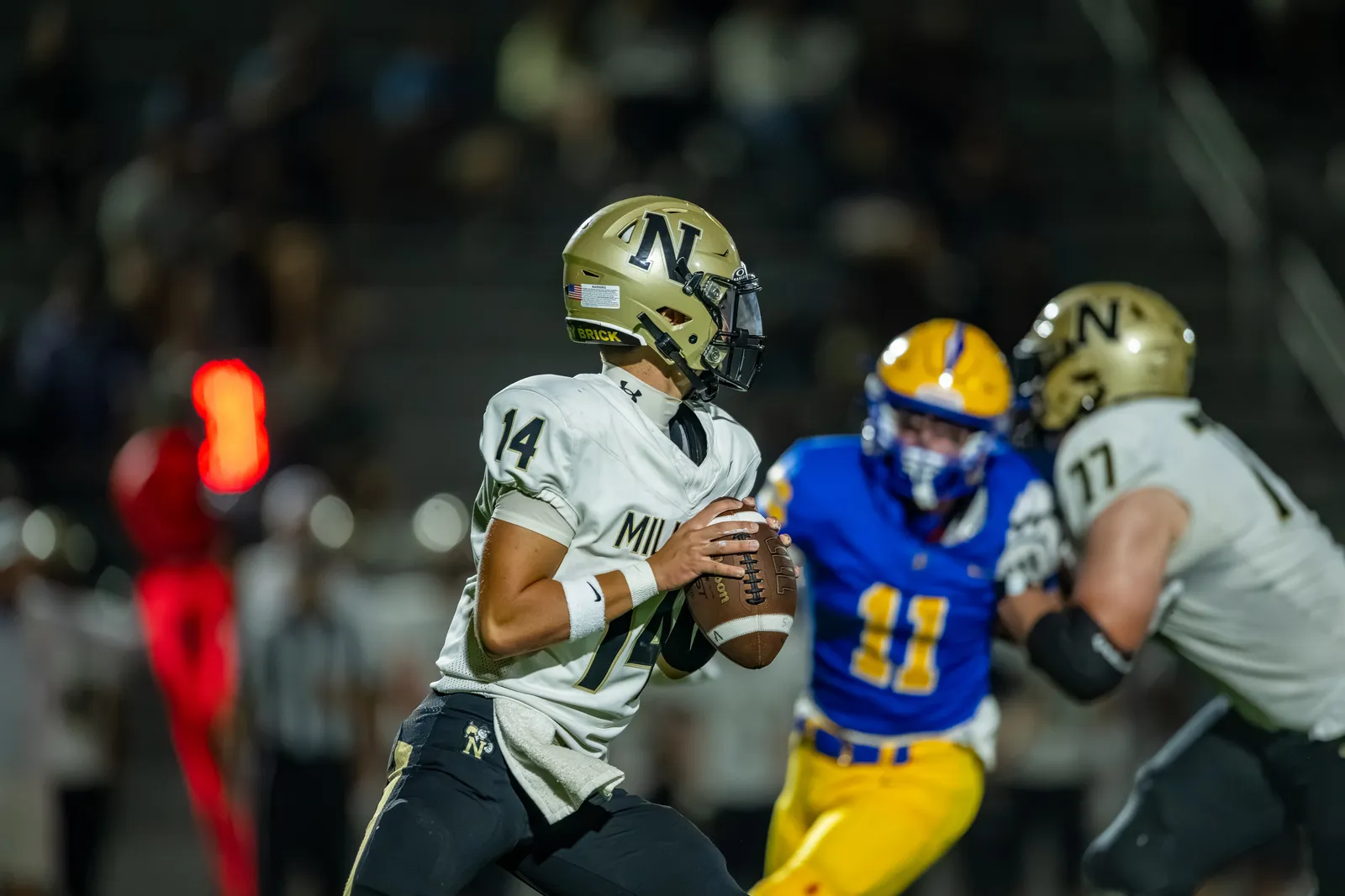 Football action shot — Homestead vs. Noblesville, Fort Wayne Indiana