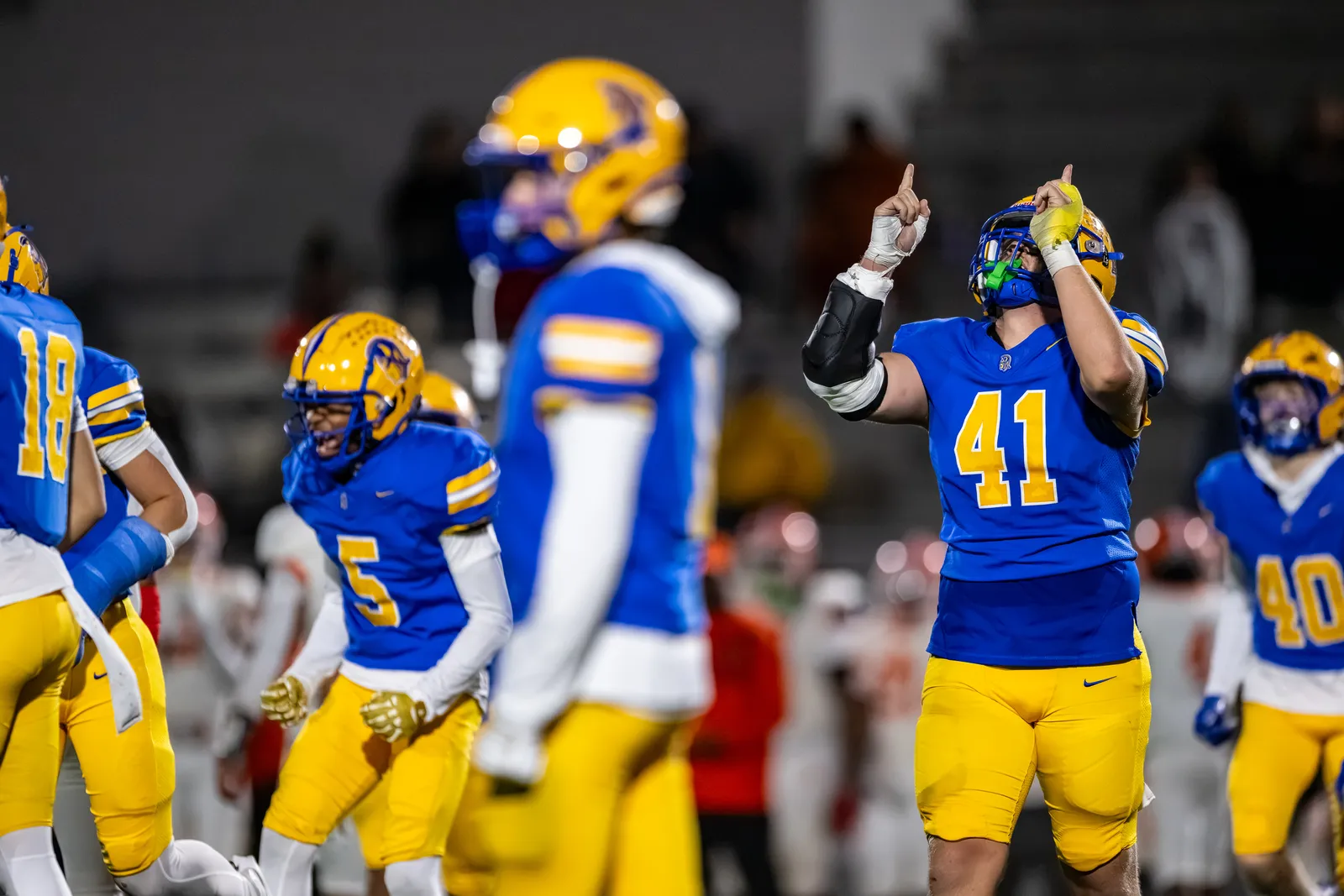 Football action shot — Homestead vs. Northrop, Fort Wayne Indiana