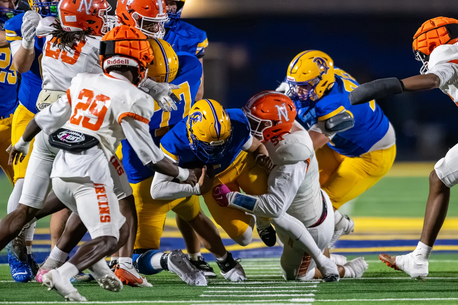Football action shot — Homestead vs. Northrop, Fort Wayne Indiana