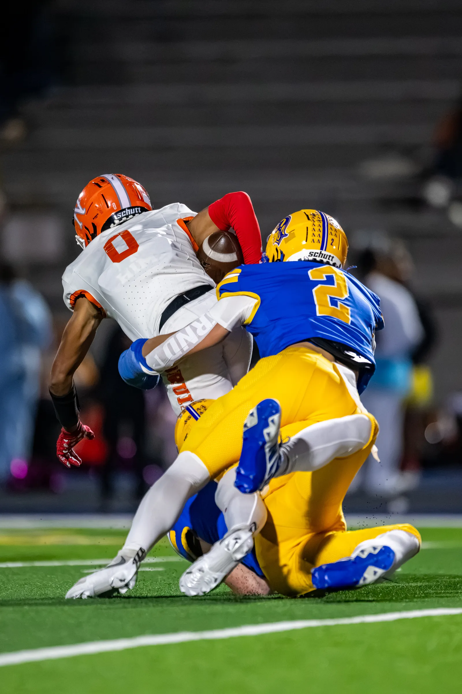 Football action shot — Homestead vs. Northrop, Fort Wayne Indiana
