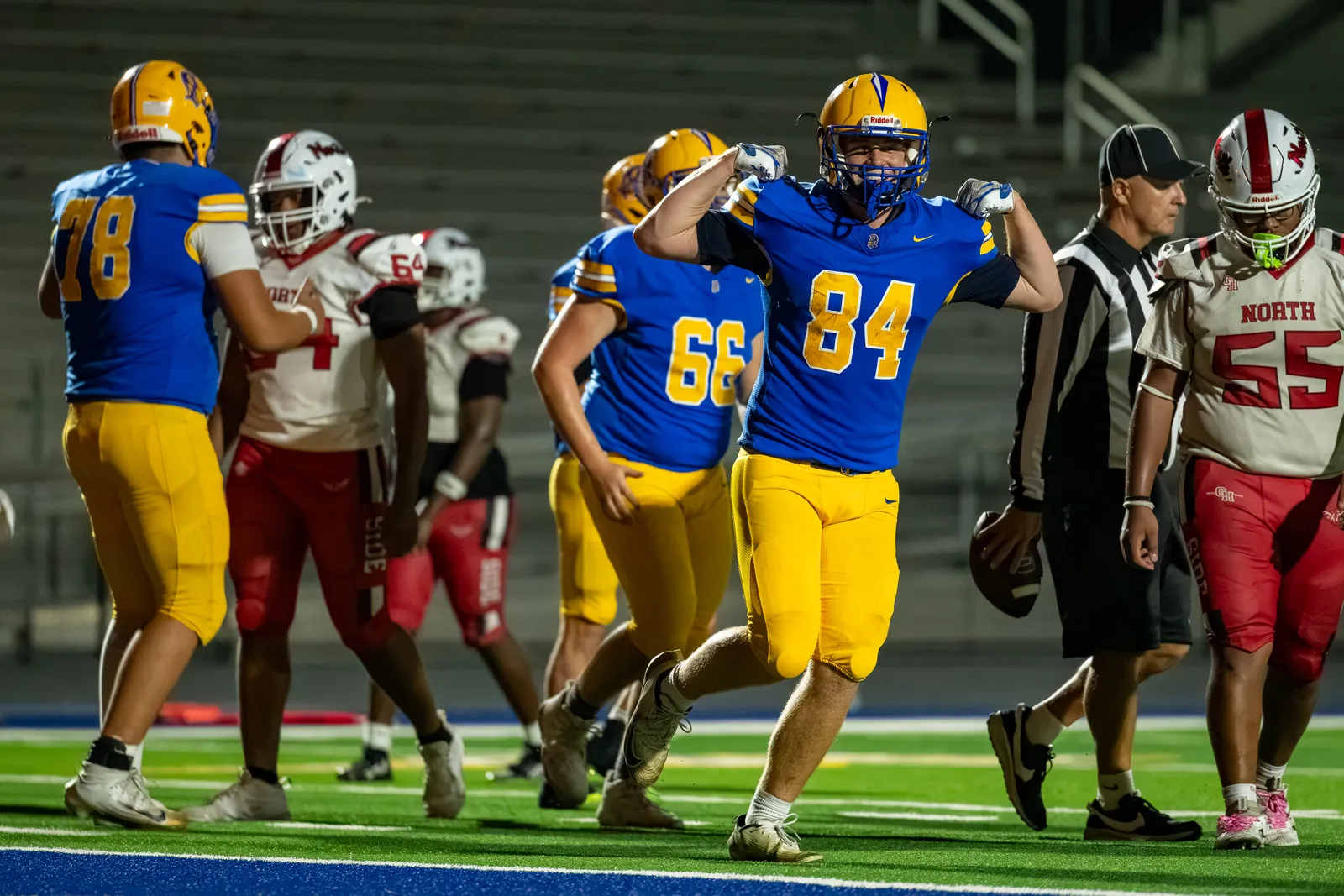 Football action shot — Homestead vs. Northside, Fort Wayne Indiana
