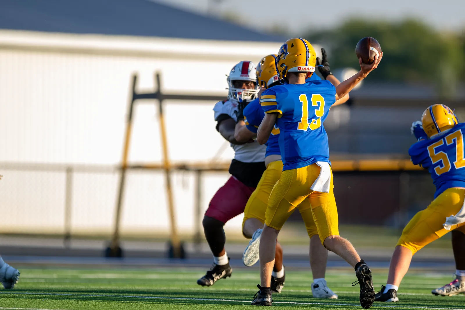 Football action shot — Homestead vs. Northside, Fort Wayne Indiana