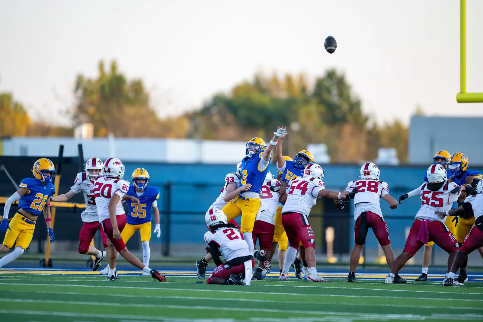 Football action shot — Homestead vs. Northside, Fort Wayne Indiana