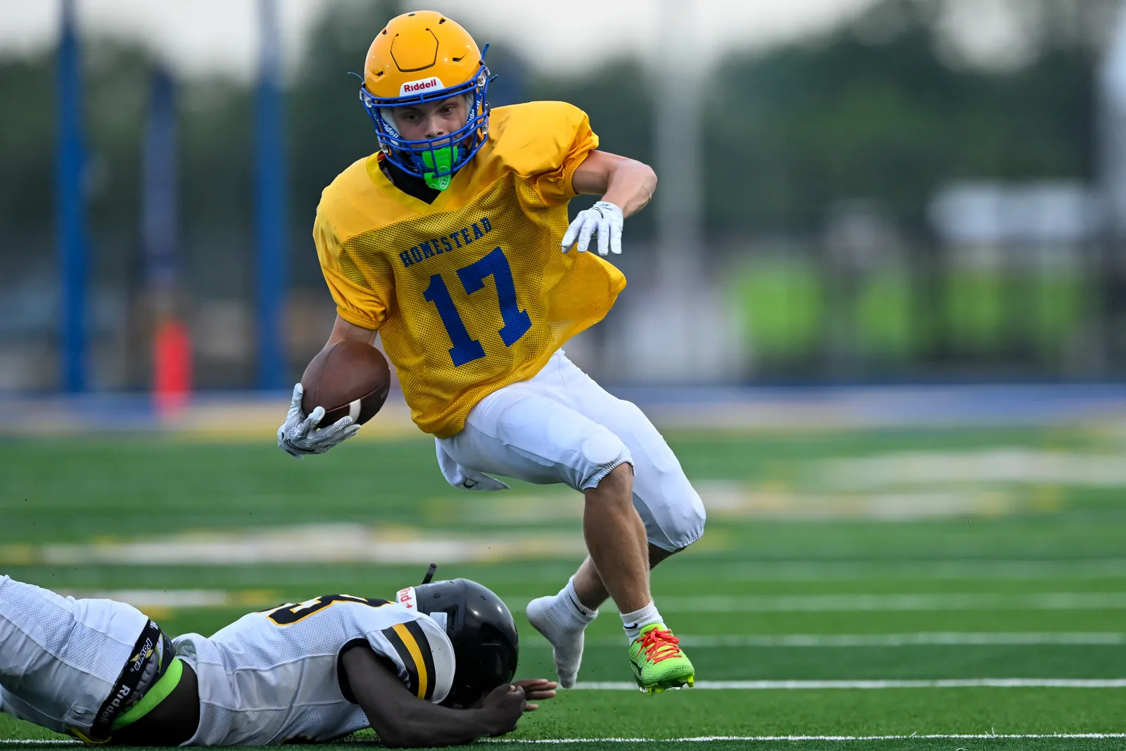 Football action shot — Homestead vs. Snider, Fort Wayne Indiana