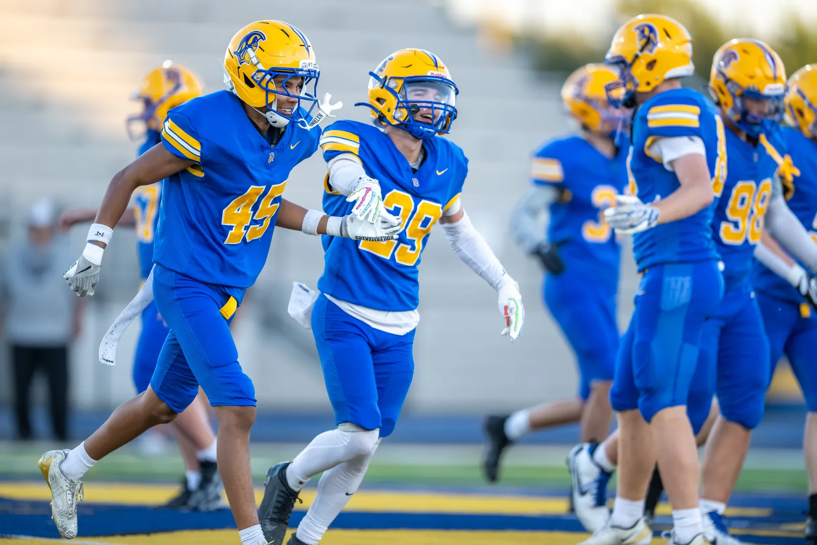 Football action shot — Homestead vs. Snider, Fort Wayne Indiana