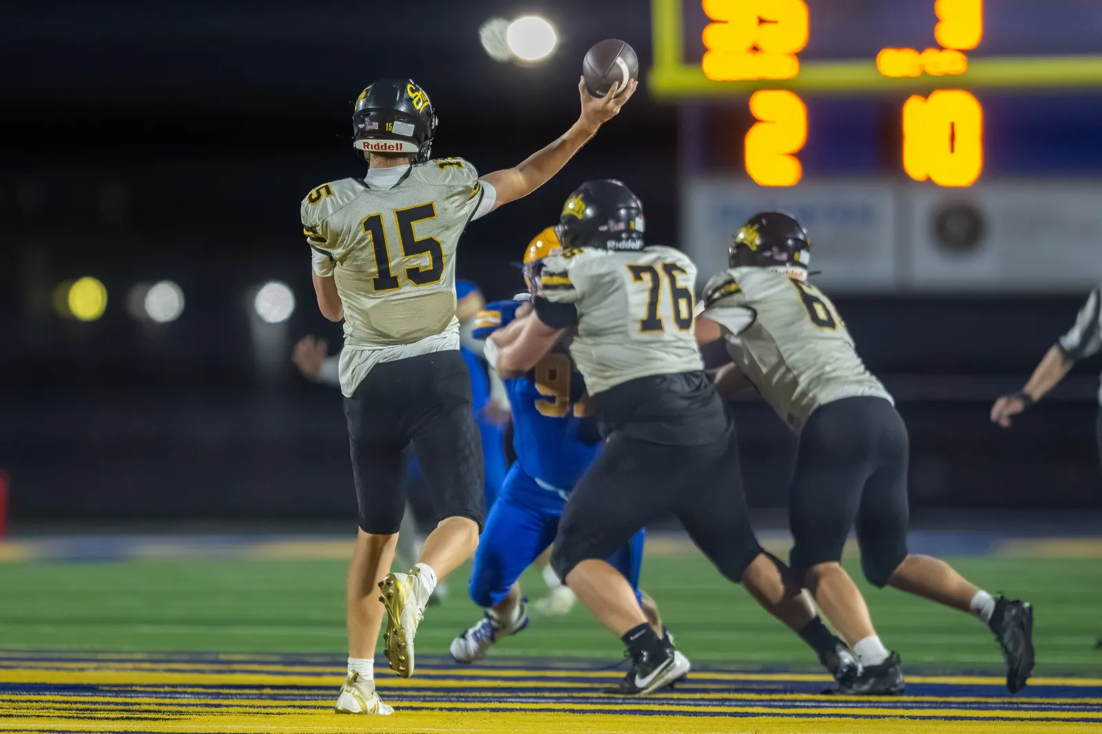 Football action shot — Homestead vs. Snider, Fort Wayne Indiana