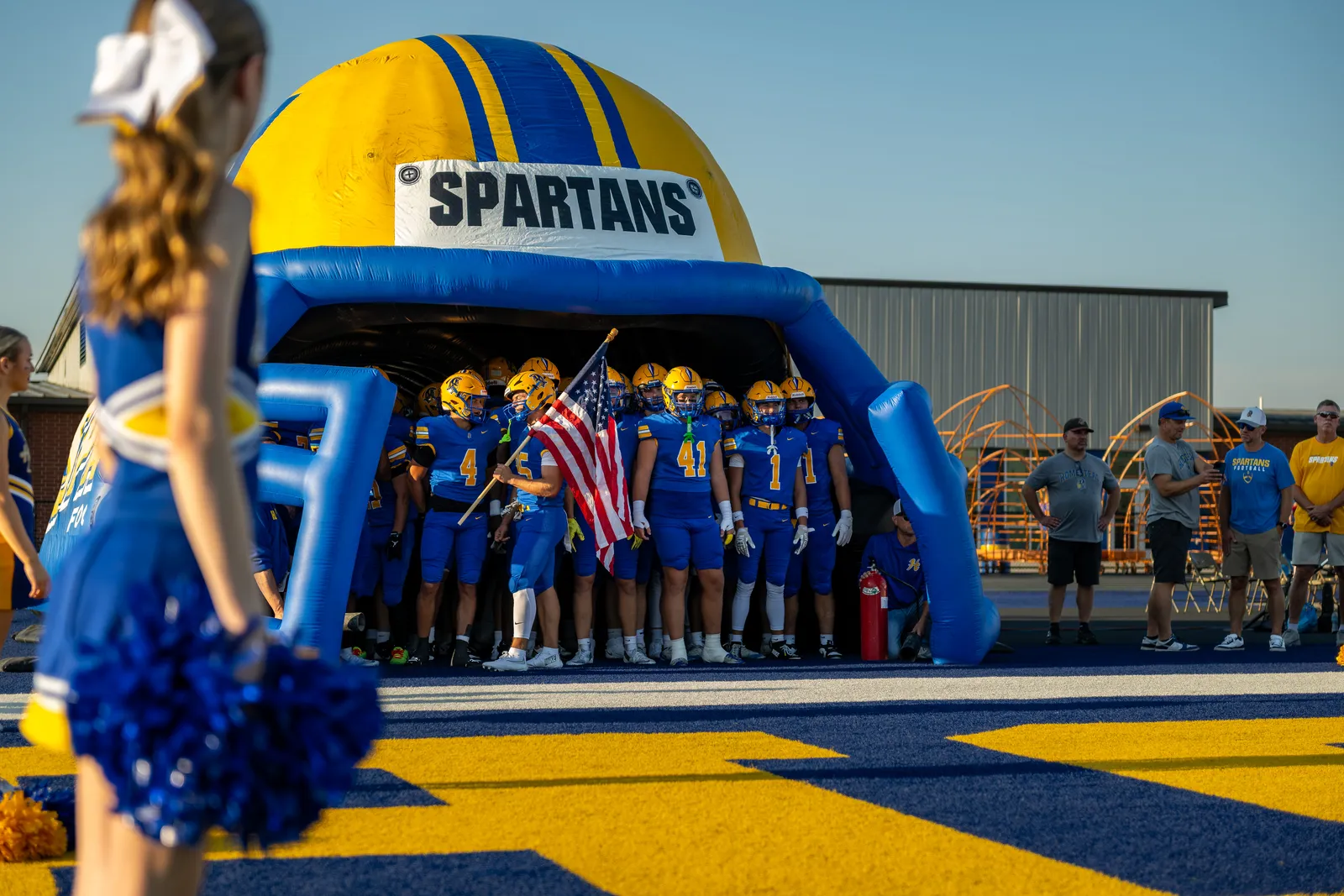 Football action shot — Homestead vs. Southside, Fort Wayne Indiana