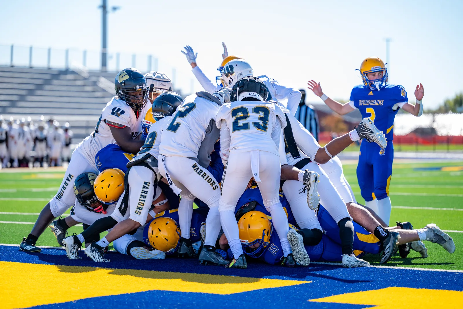 Football action shot — Homestead vs. Warren Central, Fort Wayne Indiana