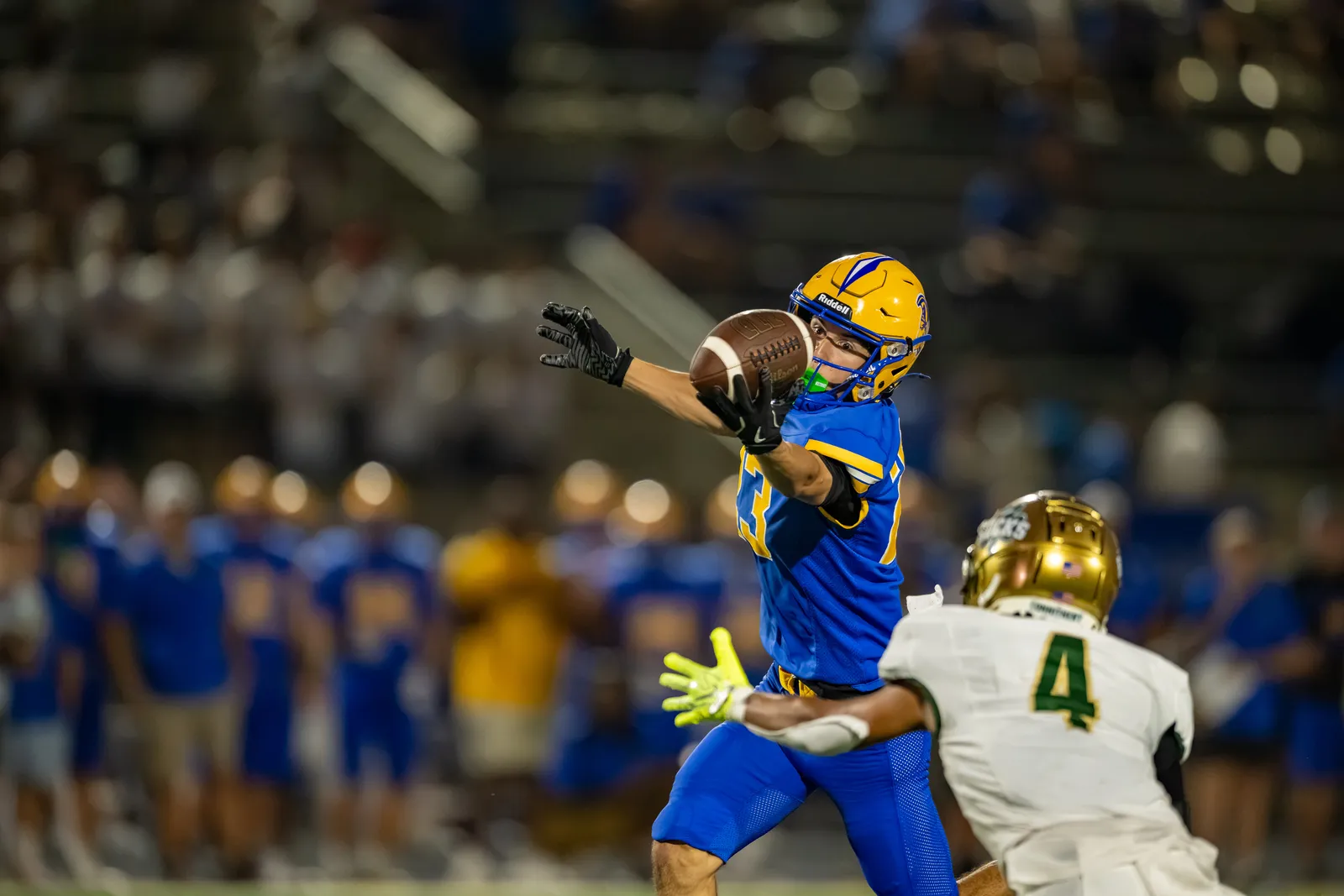 Football action shot — Homestead vs. Westfield, Fort Wayne Indiana