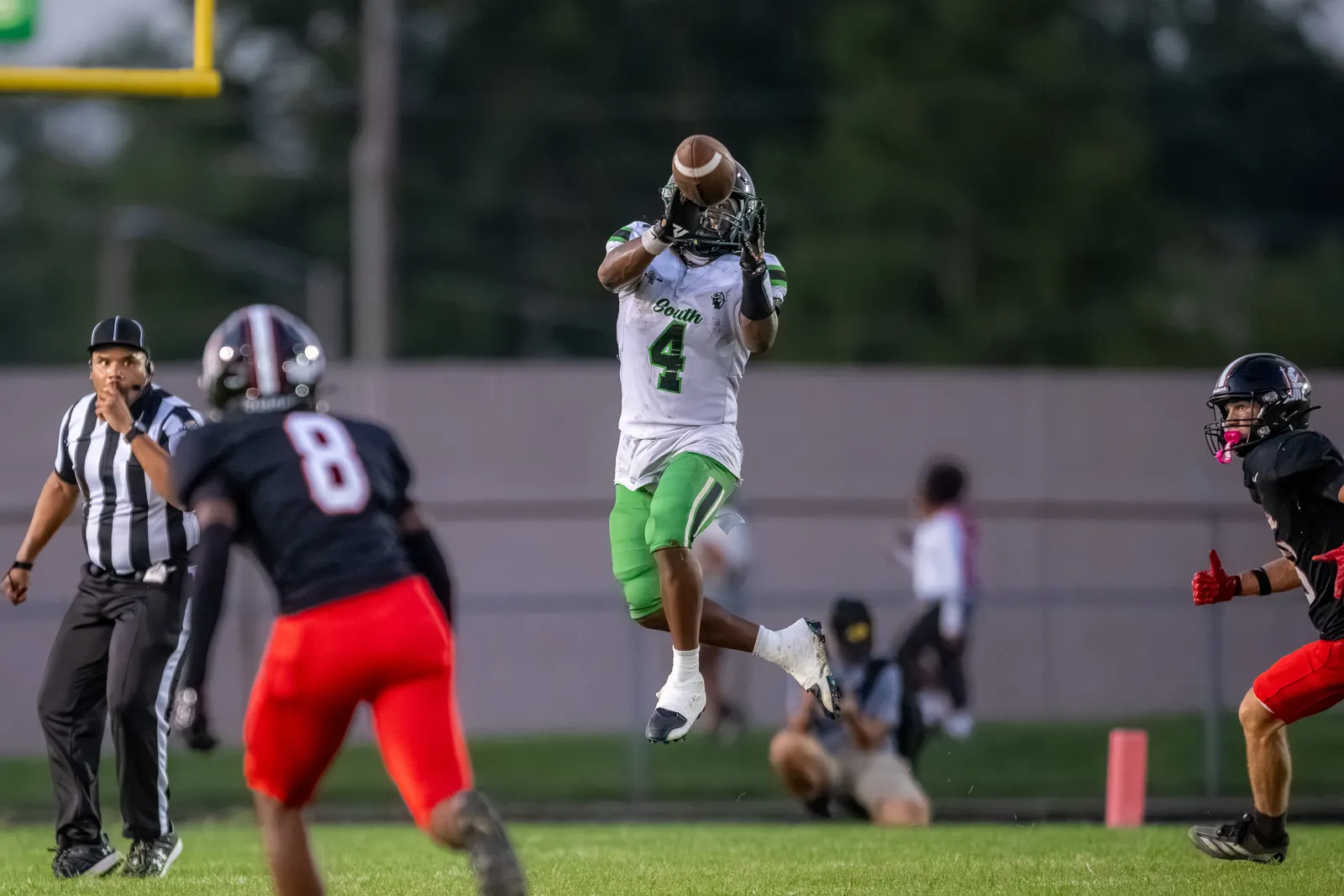 Football action shot — Bishop Luers vs. Southside, Fort Wayne Indiana