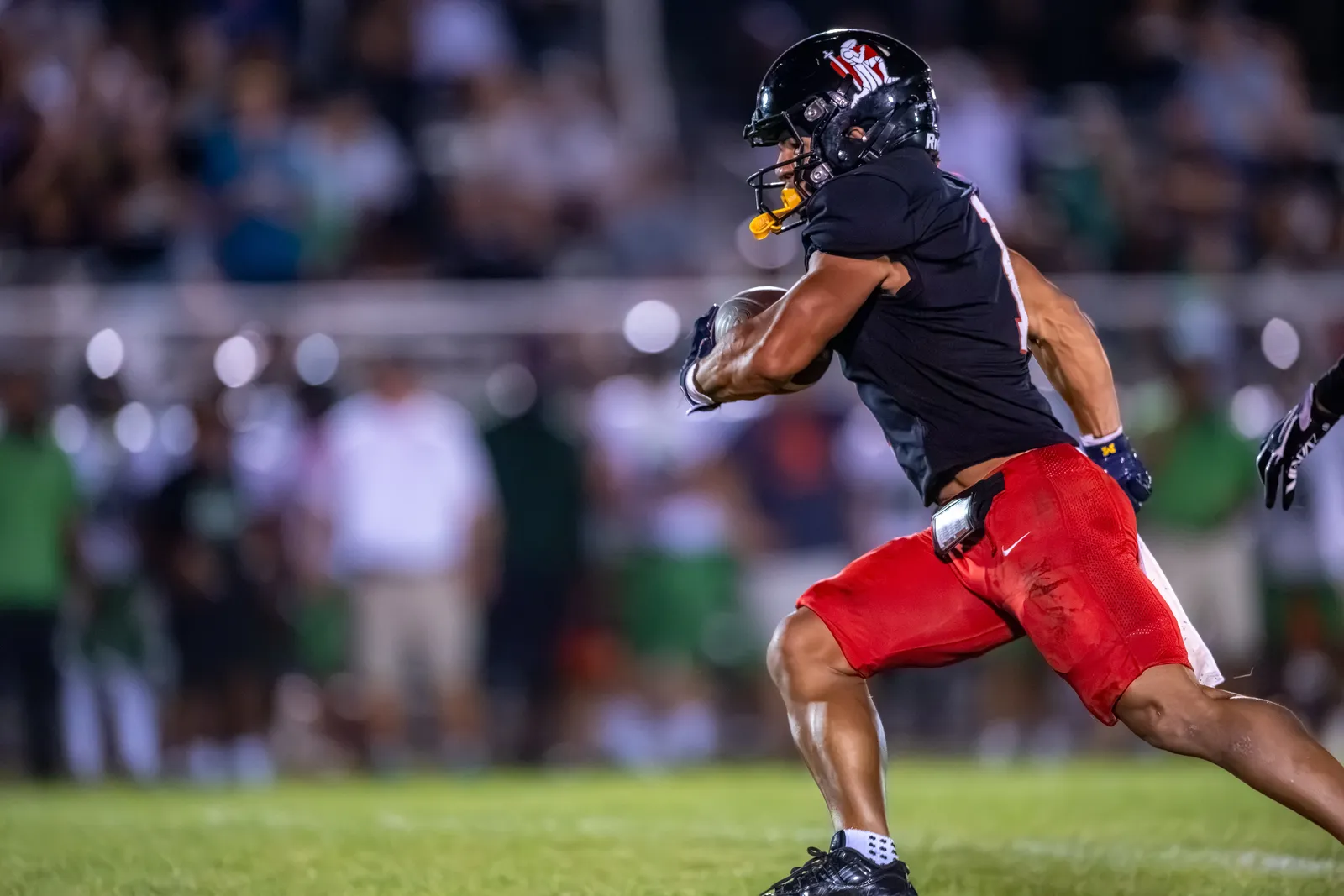 Football action shot — Bishop Luers vs. Southside, Fort Wayne Indiana