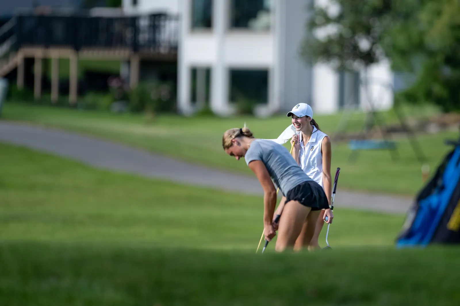 Girls Golf action shot — Homestead vs. DeKalb, Fort Wayne Indiana