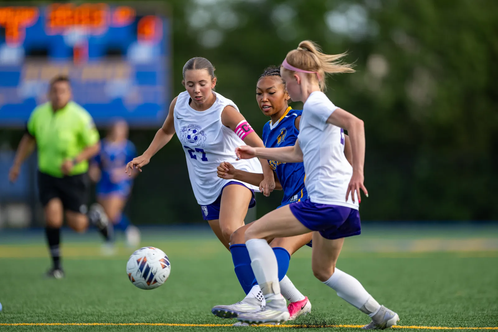 Girls Soccer action shot — Homestead vs. Leo, Fort Wayne Indiana