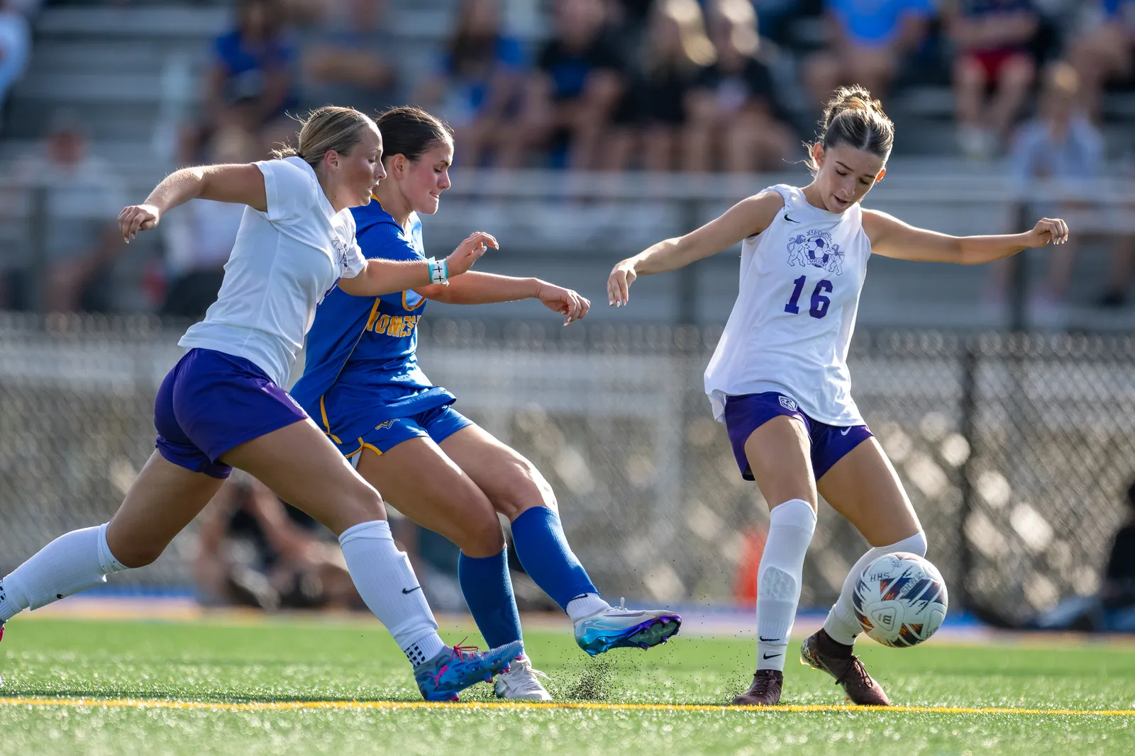 Girls Soccer action shot — Homestead vs. Leo, Fort Wayne Indiana
