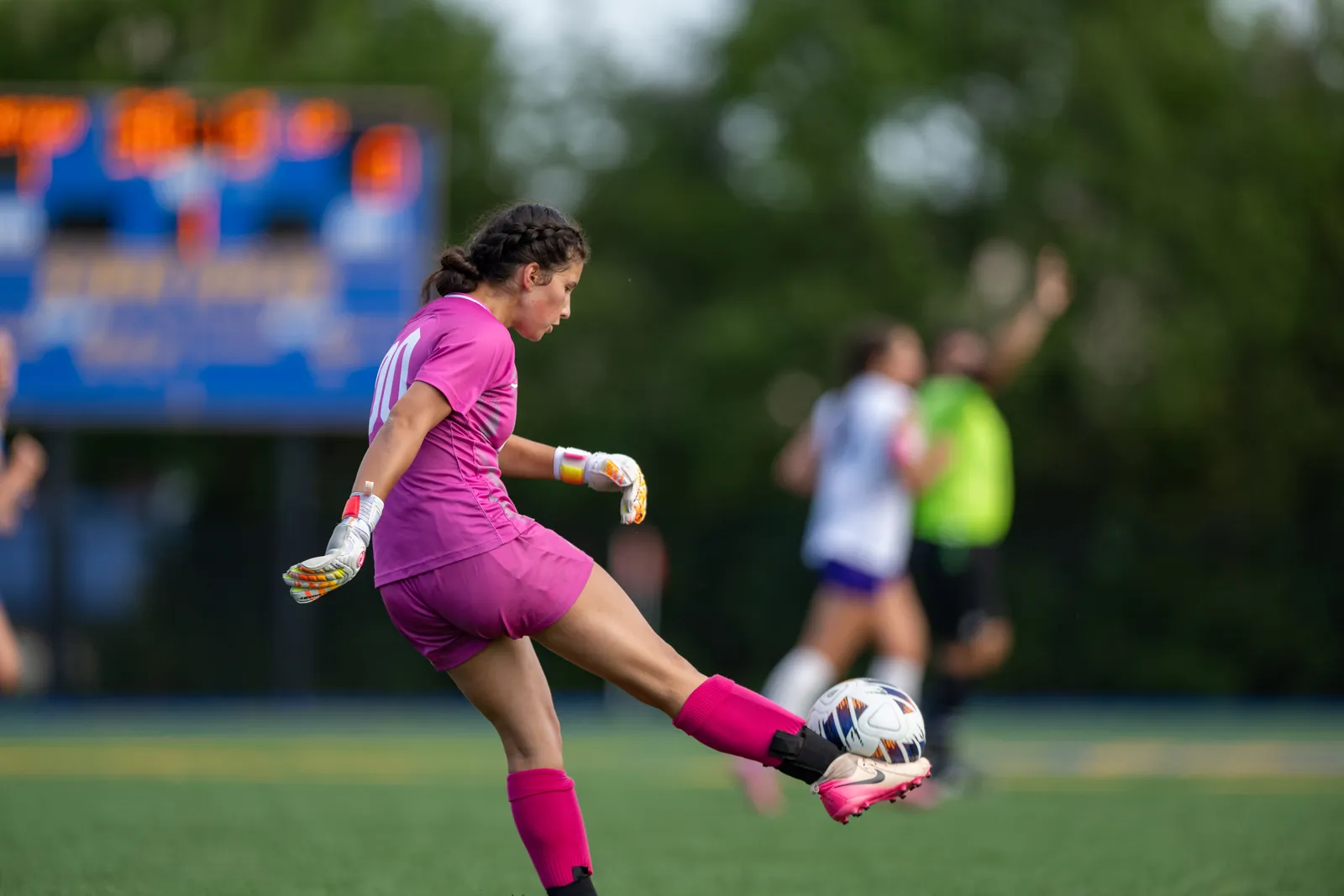 Girls Soccer action shot — Homestead vs. Leo, Fort Wayne Indiana