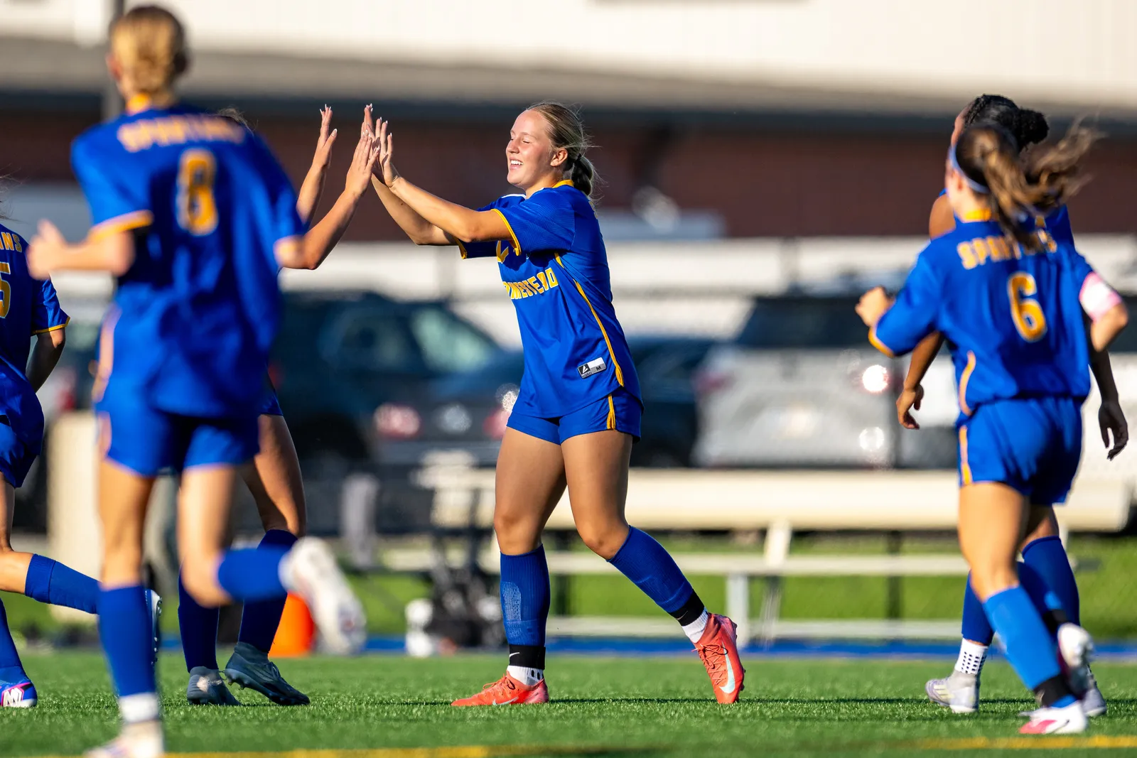 Girls Soccer action shot — Homestead vs. Leo, Fort Wayne Indiana