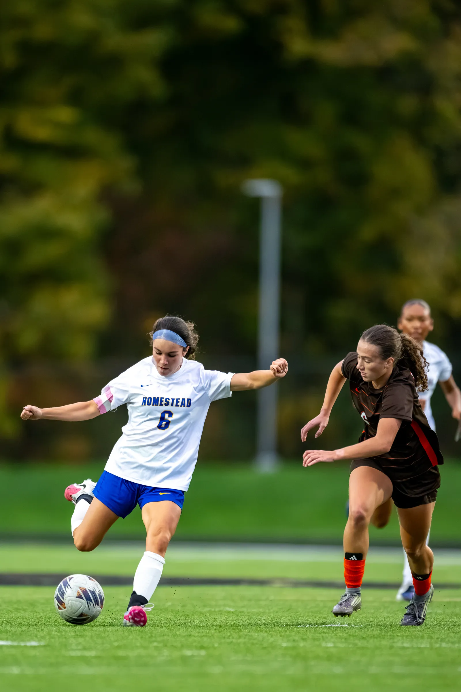 Girls Soccer action shot — Homestead vs. Northrop, Fort Wayne Indiana