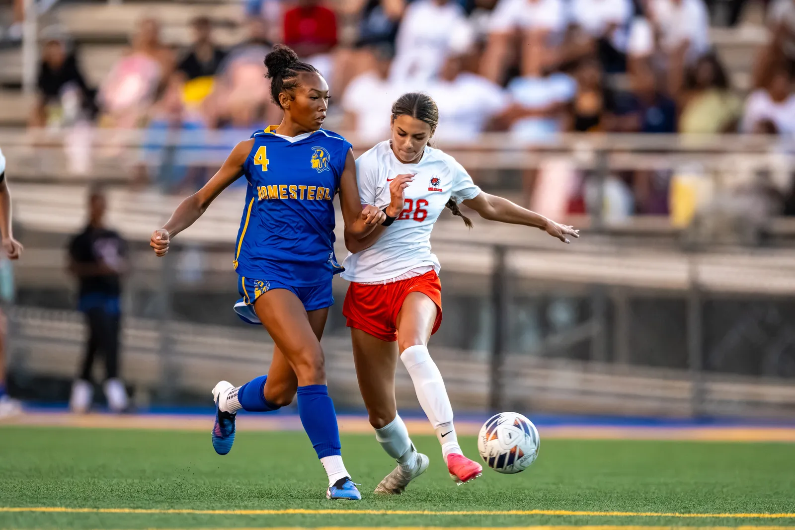 Girls Soccer action shot — Homestead vs. Warsaw, Fort Wayne Indiana