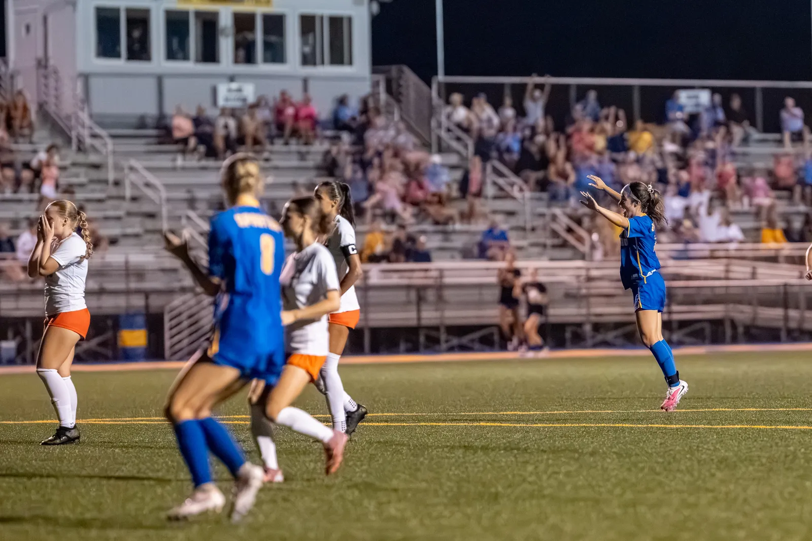 Girls Soccer action shot — Homestead vs. Warsaw, Fort Wayne Indiana