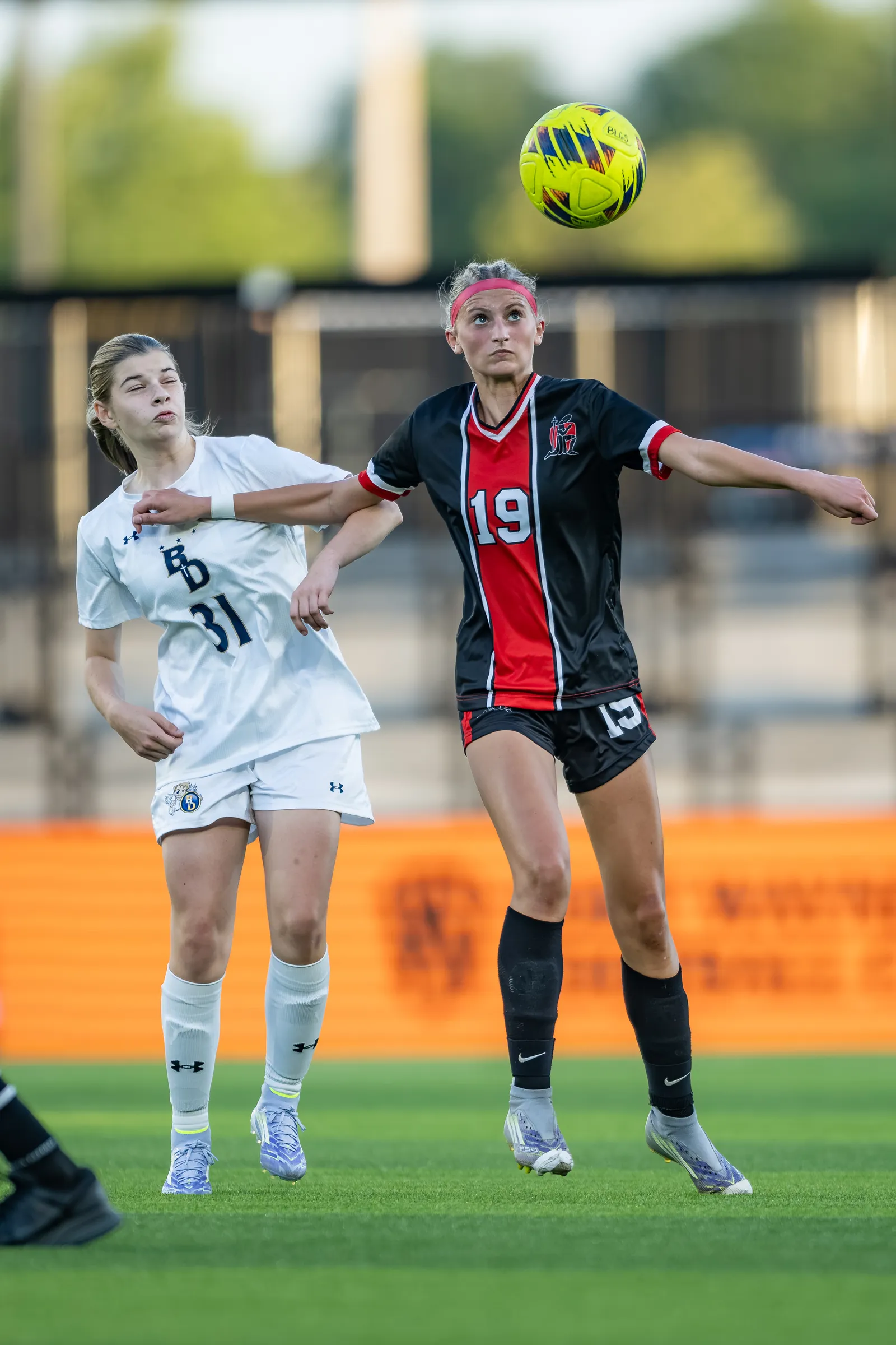 Girls Soccer action shot — Bishop Luers vs. Bishop Dwenger, Fort Wayne Indiana