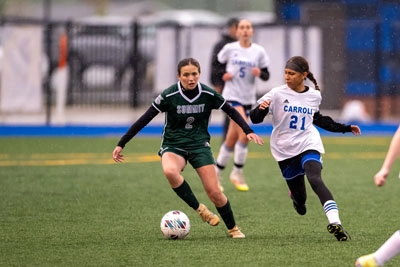 Girls Soccer action shot — Summit vs. Carroll, Fort Wayne Indiana