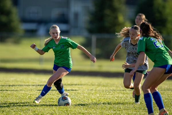 Girls Soccer action shot — Summit vs. Maple Creek, Fort Wayne Indiana