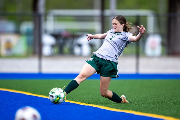 Girls Soccer action shot — Summit vs. Woodside, Fort Wayne Indiana