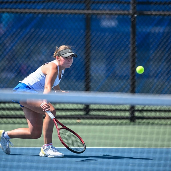 Girls Tennis action shot — Homestead vs. Semistate, Fort Wayne Indiana