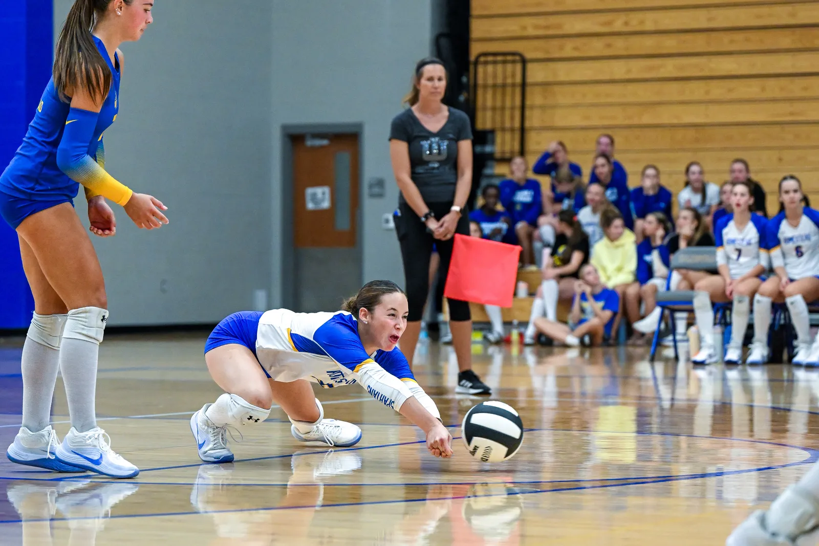 Girls Volleyball action shot — Homestead vs. Huntington North, Fort Wayne Indiana