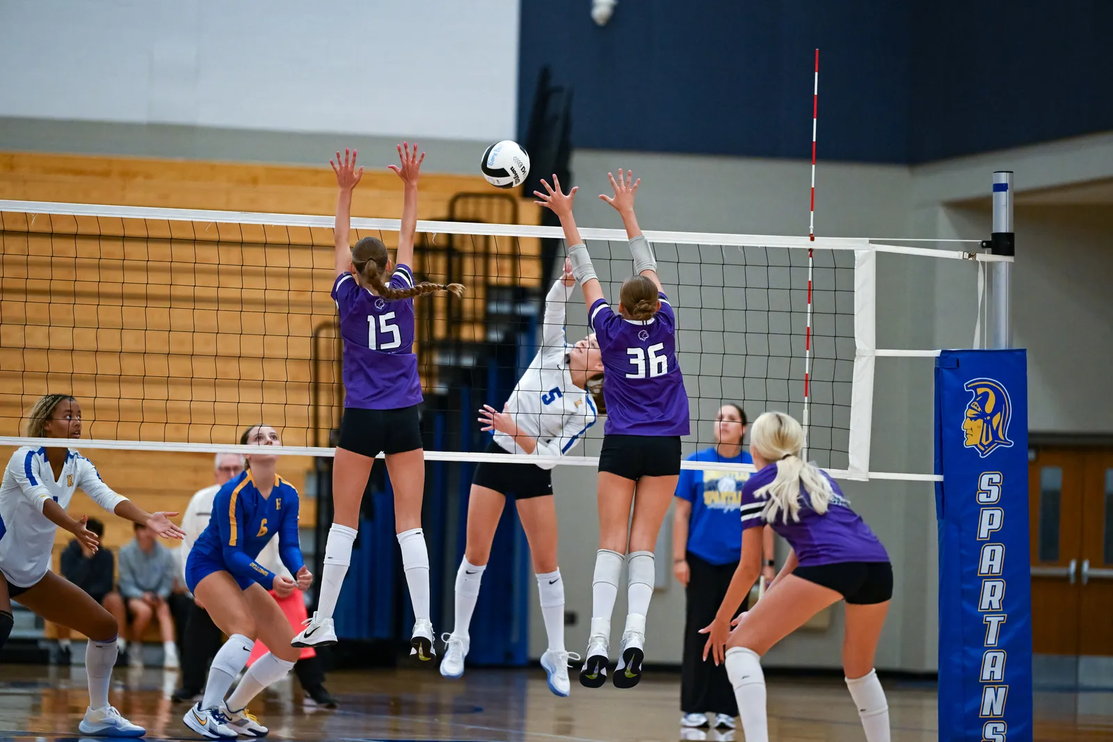 Girls Volleyball action shot — Homestead vs. Leo, Fort Wayne Indiana