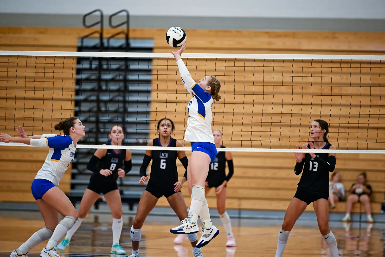 Girls Volleyball action shot — Homestead vs. Leo, Fort Wayne Indiana