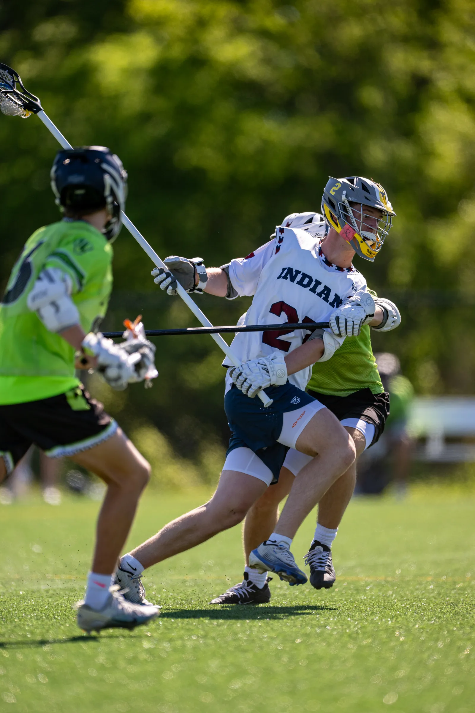 Boys Lacrosse action shot — Indiana All-Stars vs. PMW Columbus, Fort Wayne Indiana