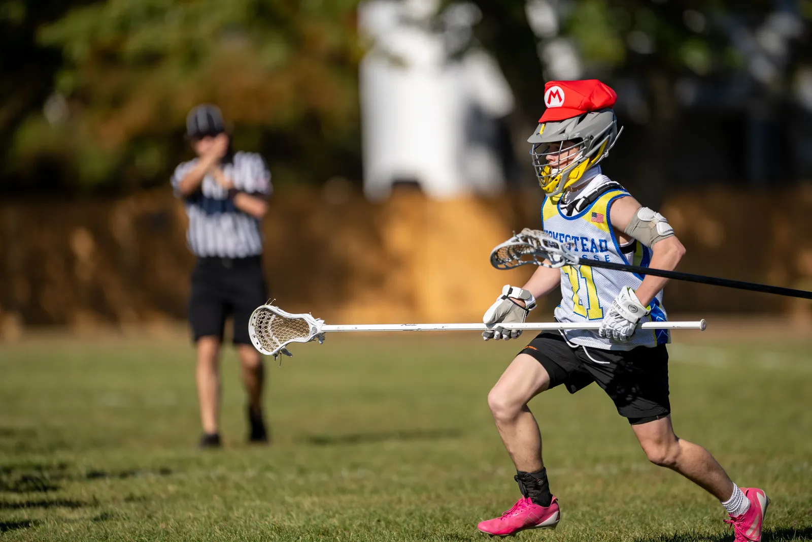 Boys Lacrosse action shot — Homestead vs. Boo Bash, Fort Wayne Indiana