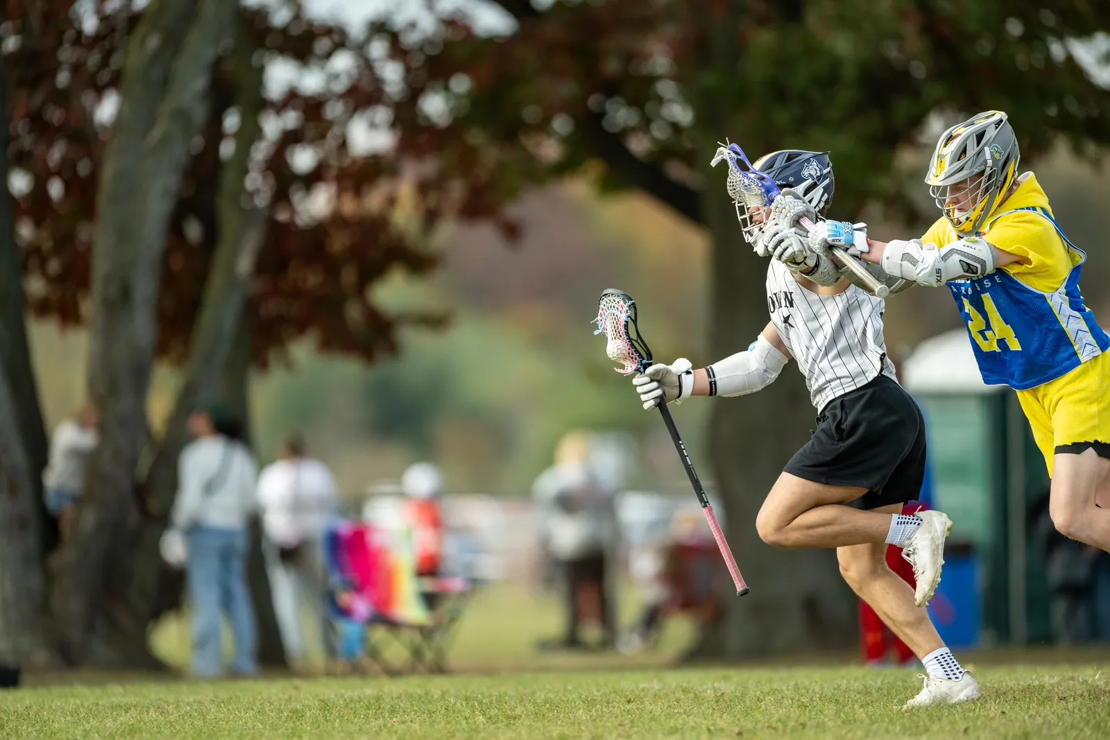 Boys Lacrosse action shot — Homestead vs. Boo Bash, Fort Wayne Indiana
