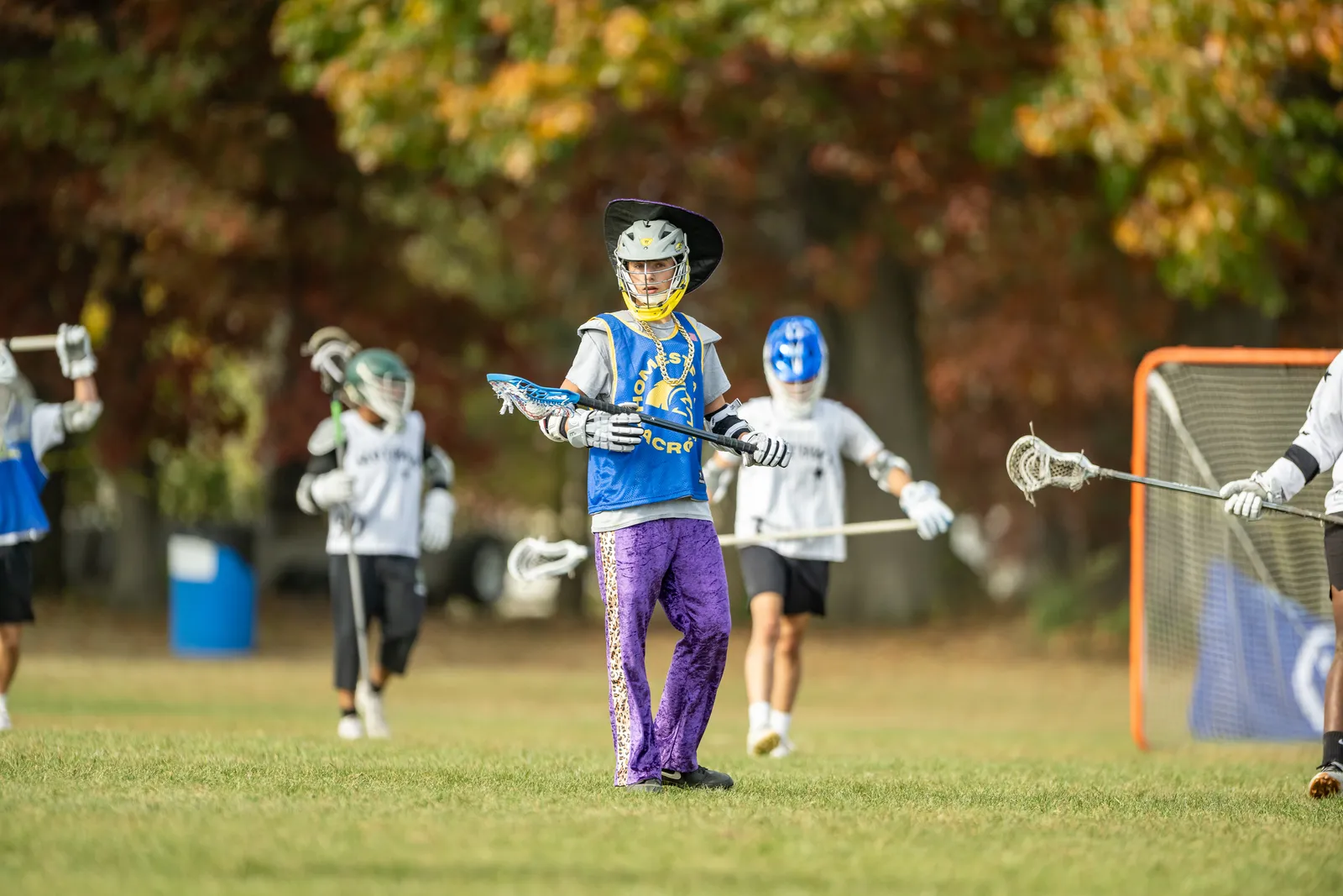 Boys Lacrosse action shot — Homestead vs. Boo Bash, Fort Wayne Indiana