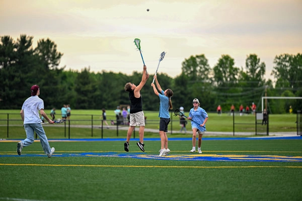 Boys Lacrosse action shot — Homestead vs. Homestead, Fort Wayne Indiana