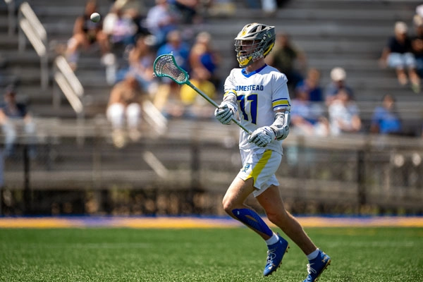 Boys Lacrosse action shot — Homestead vs. Brownsburg, Fort Wayne Indiana