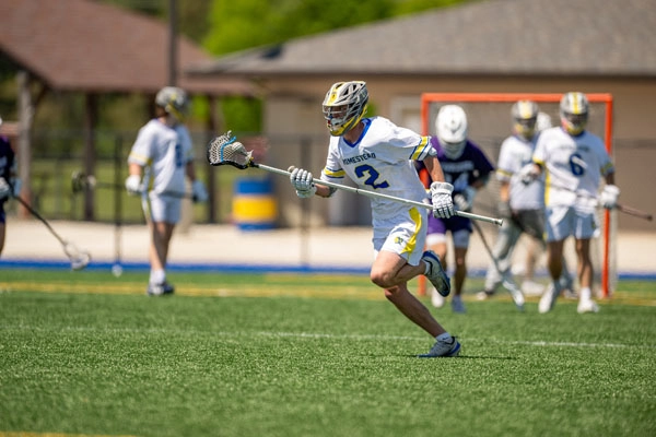 Boys Lacrosse action shot — Homestead vs. Brownsburg, Fort Wayne Indiana