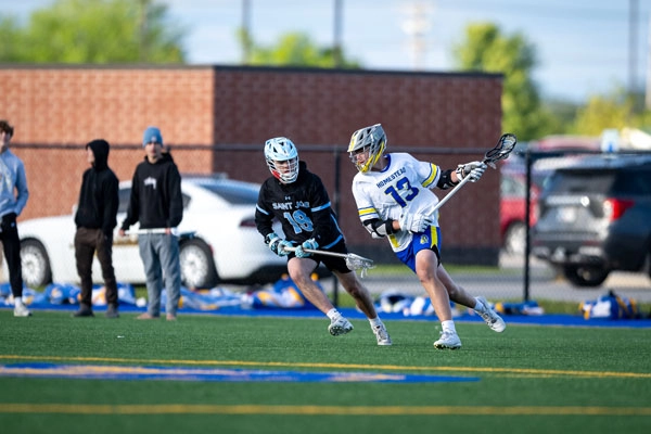 Boys Lacrosse action shot — Homestead vs. St. Joseph, Fort Wayne Indiana