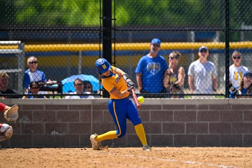 Softball action shot — Homestead vs. Huntington North, Fort Wayne Indiana