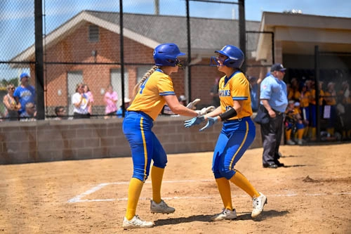 Softball action shot — Homestead vs. Huntington North, Fort Wayne Indiana