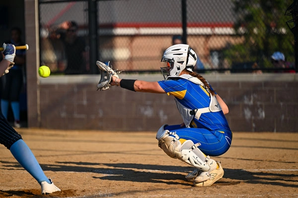 Softball action shot — Homestead vs. Wayne, Fort Wayne Indiana